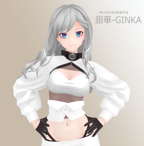 【値下げ】【VRC/VRM】4000→3000円　オリジナル3Dモデル　銀華-GINKA